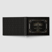 Troutse Gold Art Deco Gatsby-stijl Bruiloft Gastenboek (Volledig)