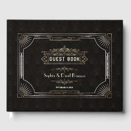 Troutse Gold Art Deco Gatsby-stijl Bruiloft Gastenboek
