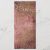 Troutse Vintage Roze & Jute & Lichtjes Bruiloftsme Menu (Achterkant)