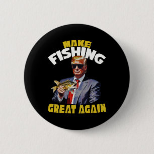 Troutvissen Make Fishing Great Again Trump Won 2 Ronde Button 5,7 Cm