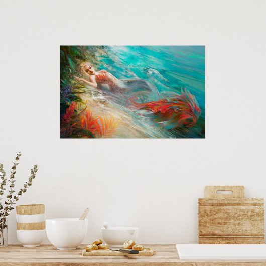 Trouvaille mermaid poster (Keuken)