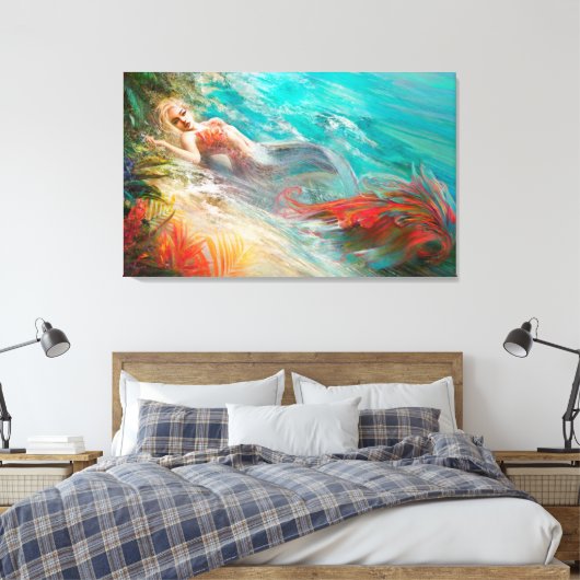 Trouvaille zeemeermin canvas print (Insitu (Slaapkamer))
