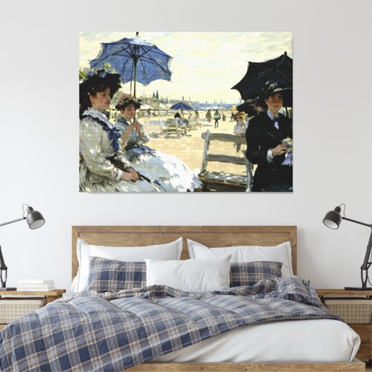 Trouville Beach Canvas Afdruk (Insitu (Slaapkamer))