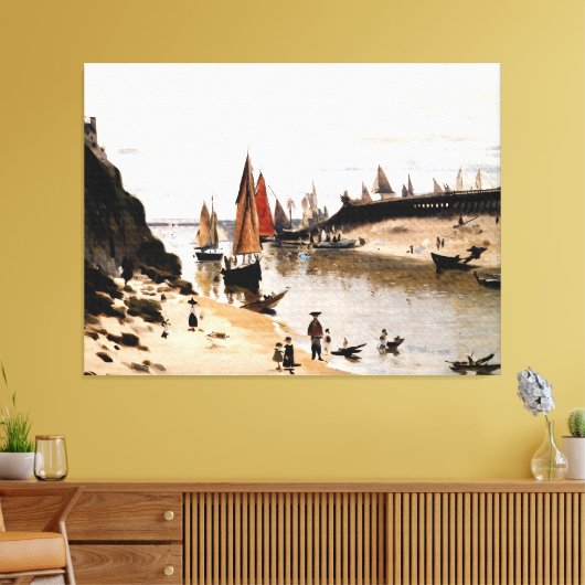 Trouville Breakwater Canvas Afdruk (Insitu (Woonkamer))