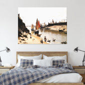 Trouville Breakwater Canvas Afdruk (Insitu (Slaapkamer))