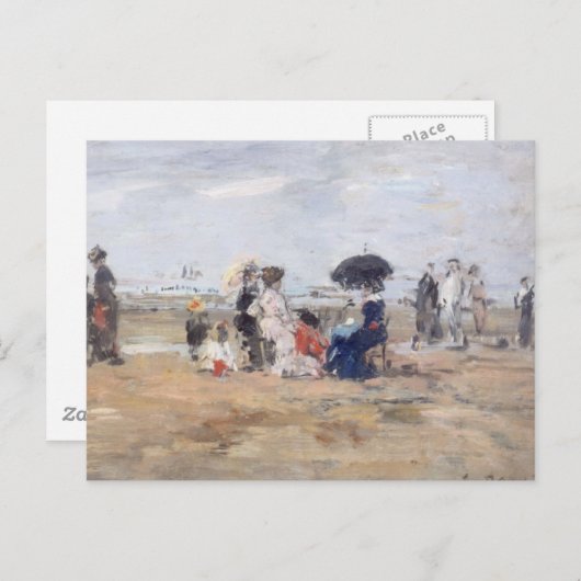 Trouville, Scène de plage - Eugène Boudin Briefkaart (Voorkant / Achterkant)