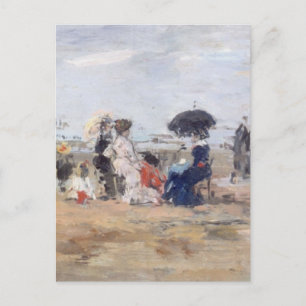 Trouville, Scène de plage - Eugène Boudin Briefkaart