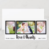Trouw 3 Foto Liefde & Dank Script Bedankt (Voorkant / Achterkant)