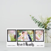 Trouw 3 Foto Liefde & Dank Script Bedankt (Staand voorkant)