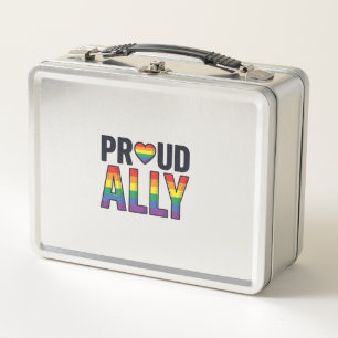 Trouw aan Ally Vintage Regenboog Hart T-Shirt Ontw
