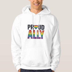 Trouw aan Ally Vintage Regenboog Hart T-Shirt Ontw