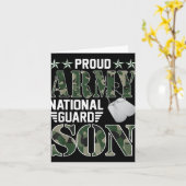 Trouw aan Army National Guard Zoon Militaire Famil Kaart (Gele Bloem)