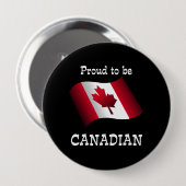 Trouw aan Canada Knop Ronde Button 4,0 Cm (Voorkant /achterkant)