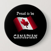 Trouw aan Canada Knop Ronde Button 4,0 Cm (Voorkant)