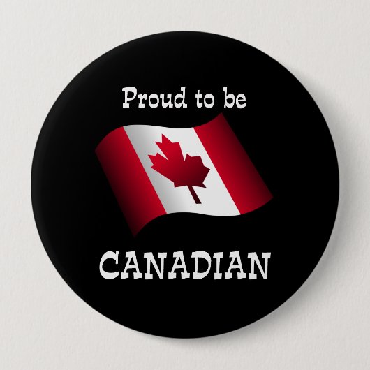 Trouw aan Canada Knop Ronde Button 4,0 Cm (Voorkant)