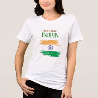 Trouw aan de Indiase driekleur Dames T-shirt
