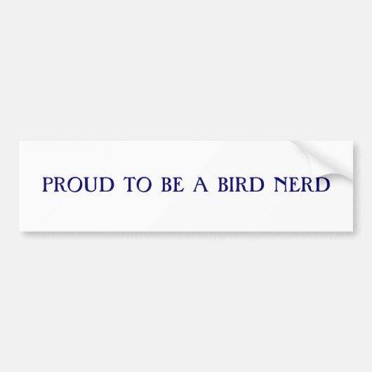 Trouw aan de vogelaar bumpersticker (Voorkant)