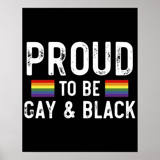 Trouw aan het feit dat ik homo en zwart ben poster (Voorkant)