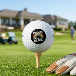 Trouw aan het Gay en Zwart zijn Regenboog Pride Ci Golfballen