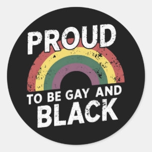 Trouw aan homoseksualiteit en zwarte trots maand 2 ronde sticker