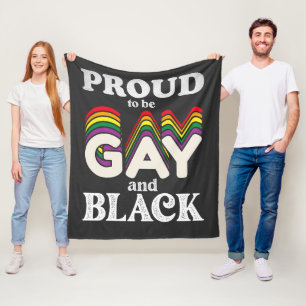 Trouw aan homoseksueel en zwart te zijn LGBT Pride Fleece Deken