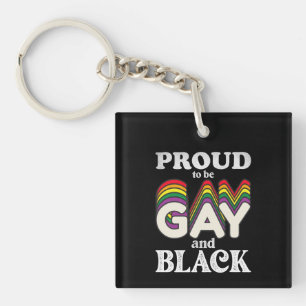 Trouw aan homoseksueel en zwart zijn LGBT Pride Sleutelhanger
