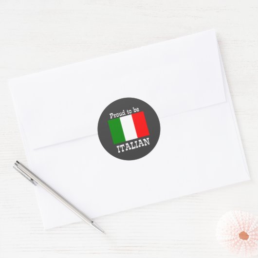Trouw aan Italië Ronde Sticker (Envelop)