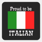 Trouw aan Italië Vierkante Sticker (Voorkant)