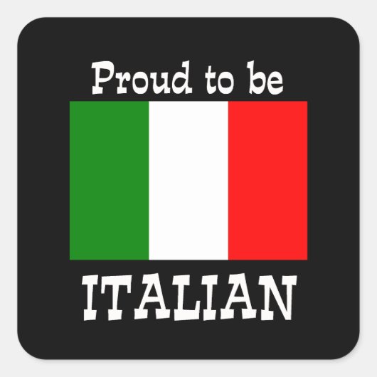 Trouw aan Italië Vierkante Sticker (Voorkant)