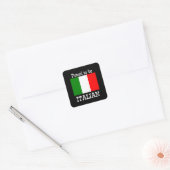 Trouw aan Italië Vierkante Sticker (Envelop)