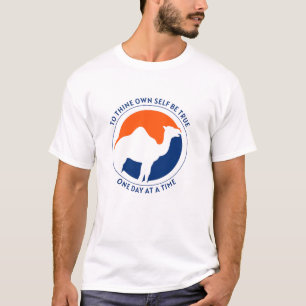 Trouw aan jezelf T-shirt - Blauw/Oranje