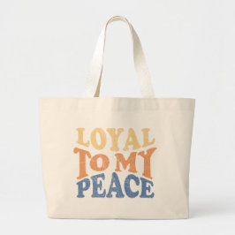 Trouw aan Mijn Vrede Boodschappentas Grote Tote Bag