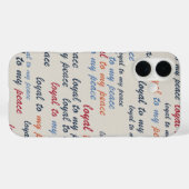 Trouw aan mijn vrede iPhone hoesjes 16 (Achterkant (horizontaal))