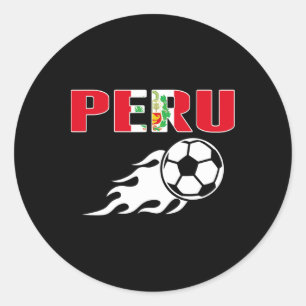 Trouw aan Peru Voetbalfans Jersey Peruviaanse Vlag Ronde Sticker