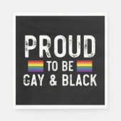Trouw aan zijn gay en zwarte trots maand 2025 servet (Voorkant)