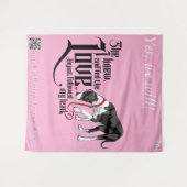 Trouw aankondiging Great Dane Snuffelde liefde Wandkleed (Voorkant (horizontaal))