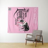 Trouw aankondiging Great Dane Snuffelde liefde Wandkleed (In Situ (horizontaal))