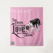 Trouw aankondiging Great Dane Snuffelde liefde Wandkleed (Voorkant)