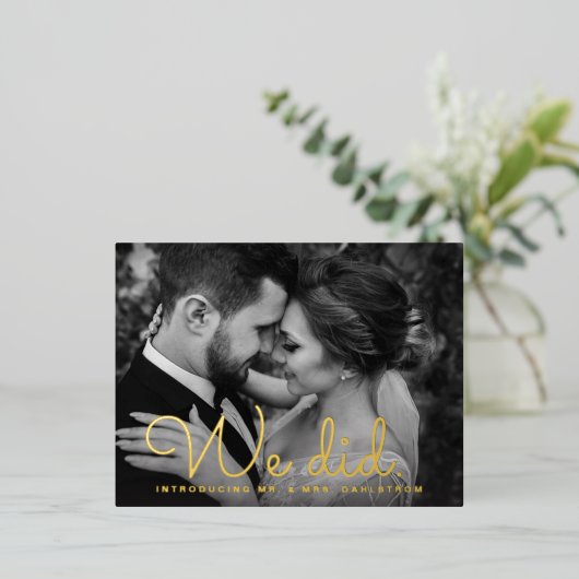 Trouw Aankondiging na Elopement (Staand Voorkant)