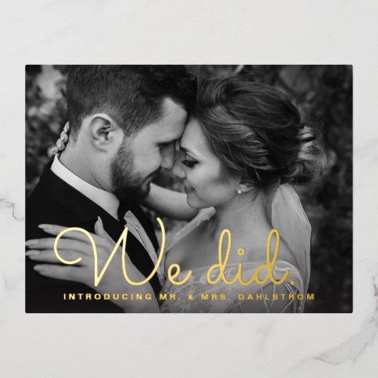 Trouw Aankondiging na Elopement (Voorkant)