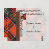 Trouw  Aankondiging Uitnodiging Royal Stewart (Voorkant / Achterkant)