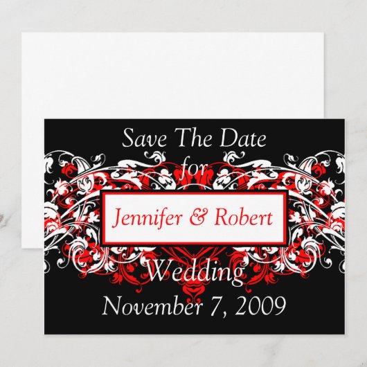 Trouw Aankondiging Uitnodiging Save The Date (Voorkant / Achterkant)