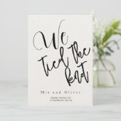 Trouw aankondiging "We hebben de knoop doorgehakt" (Staand voorkant)