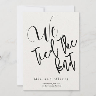 Trouw aankondiging "We hebben de knoop doorgehakt"