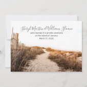 Trouw Aankondiging Zand Duinen (Achterkant)