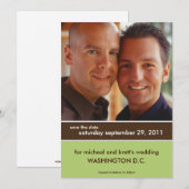 Trouw aankondigingen 'Save the Date' {Kleurblok} (Voorkant / Achterkant)