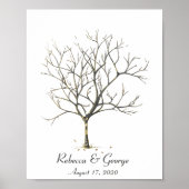 Trouw Aanpasbare Vingerafdruk Boom Poster (Voorkant)