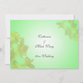 trouw acceptatiekaart, gele tulp bloemen kaart (Achterkant)