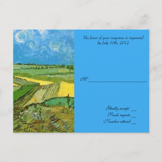 trouw-acceptatiekaart uitnodiging briefkaart (Voorkant)