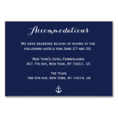 Trouw accommodatiekaarten in marineblauw maritiem  kaart (Voorkant)